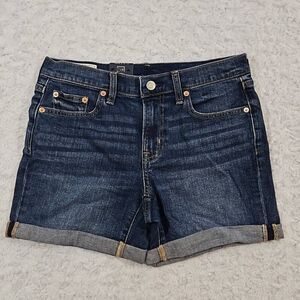 Gap Mid Rise Denim 5" Shorts With Washwell summer travel vacation womens 26 / 0